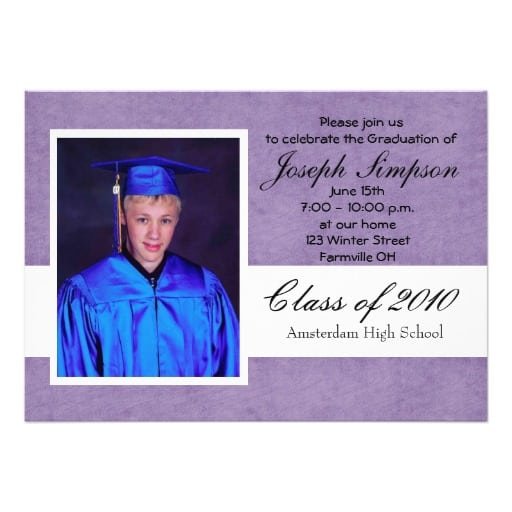 Designed Invitation Card For Graduation