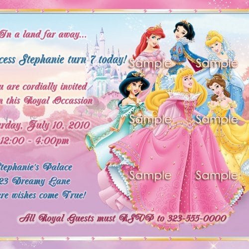 Princess Birthday Invitation Words