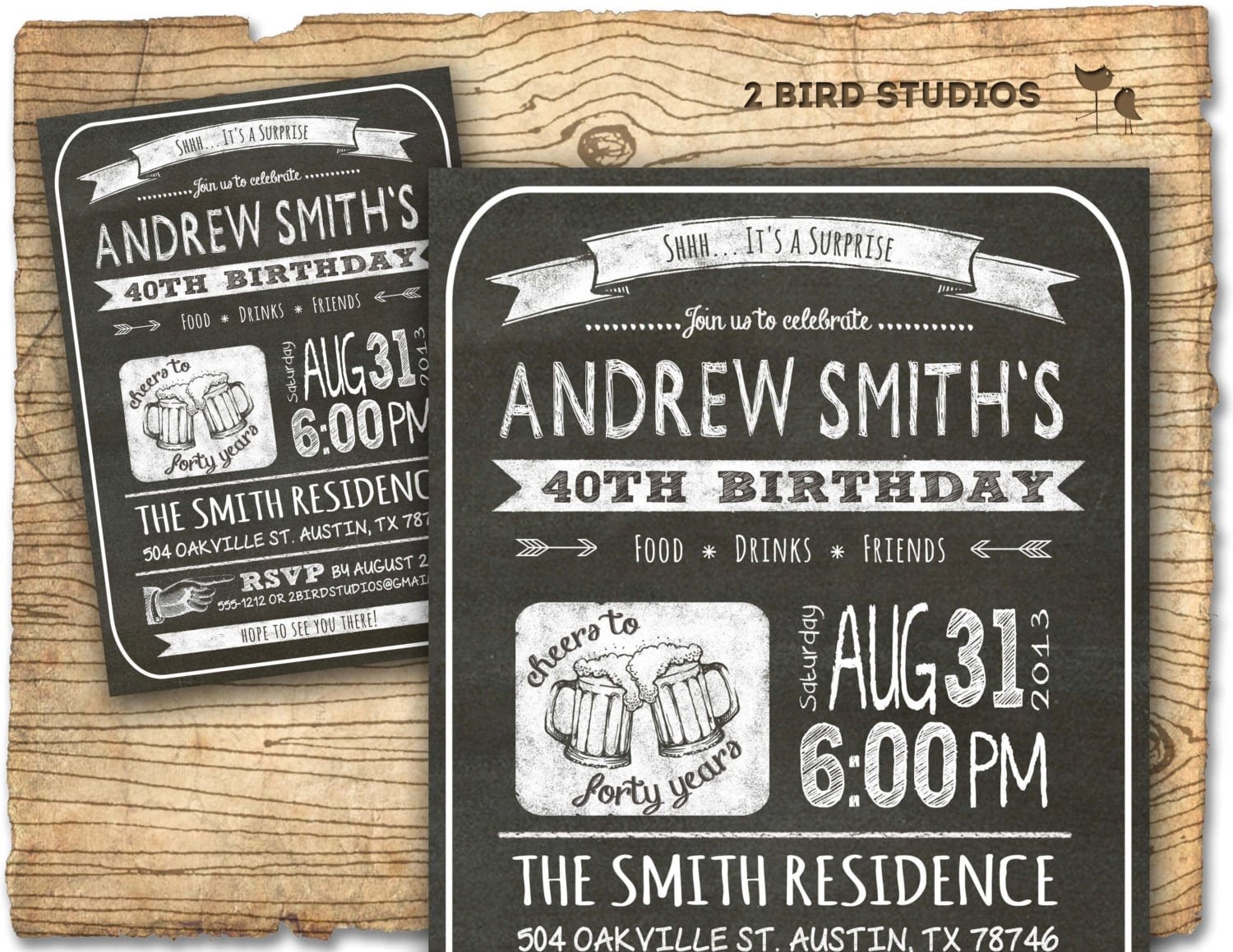 Free Blank Printable Mens Bday Invitation