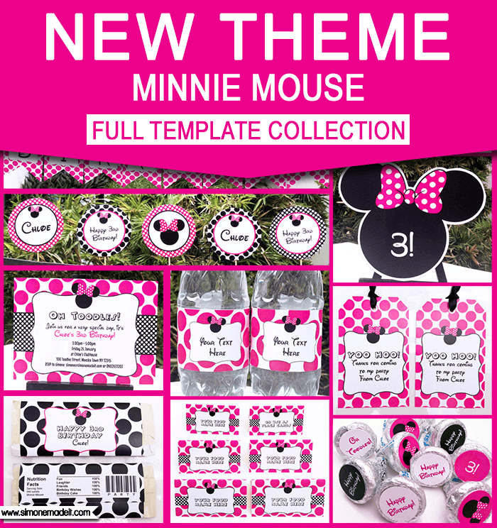 Free Editable Minnie Mouse Printables