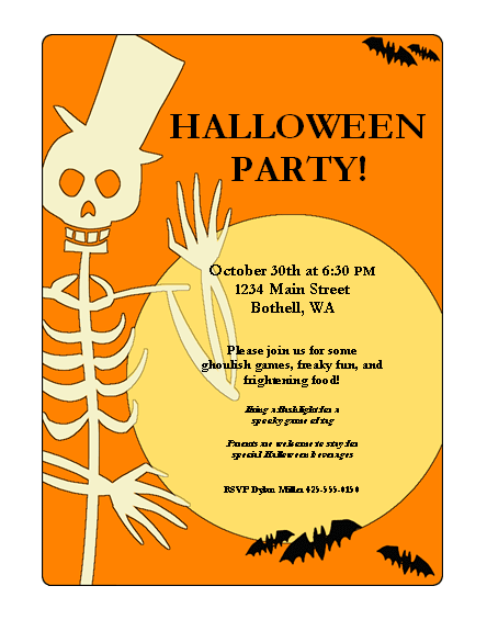 Free Halloween Invitation Template