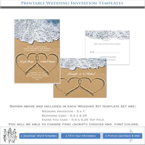 Free Printable Beach Wedding Invitations