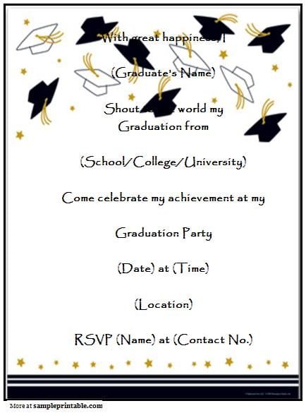 Free Printable Graduation Party Invitations 2014