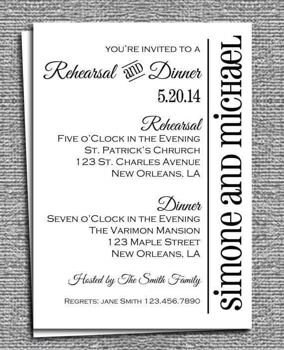 Free Rehearsal Dinner Invitations Printables