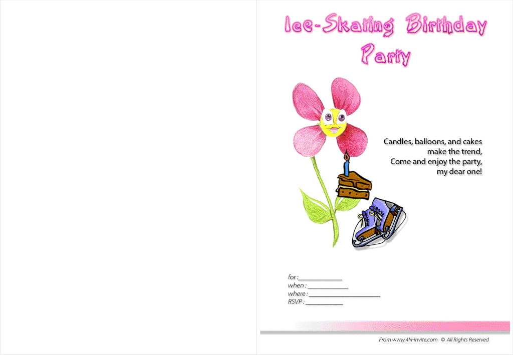 Free Roller Skating Party Invitations Printables