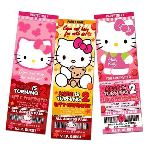 Hello Kitty Invitation Theme Card