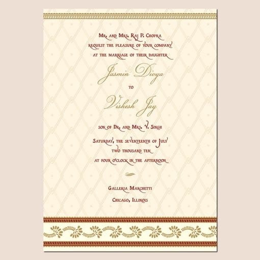 Indian Marriage Invitation Templates Free