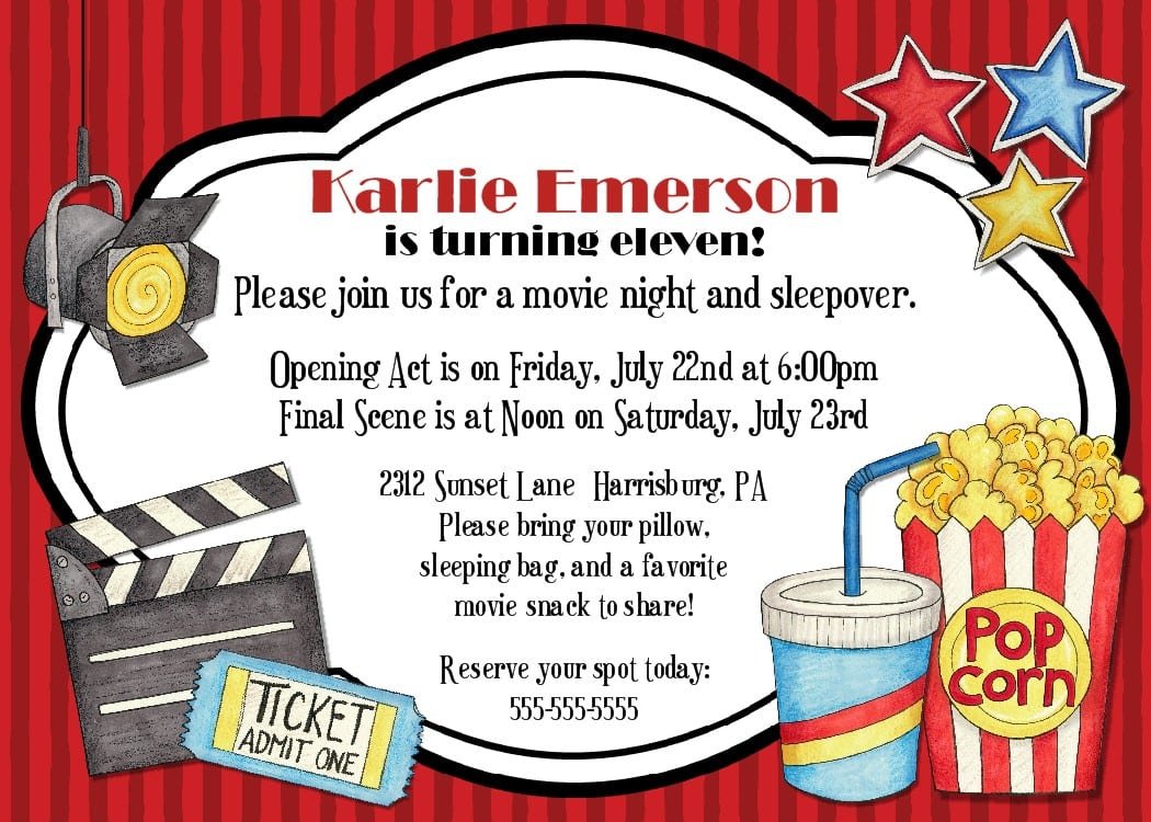 Movie Ticket Invitation Free Printable