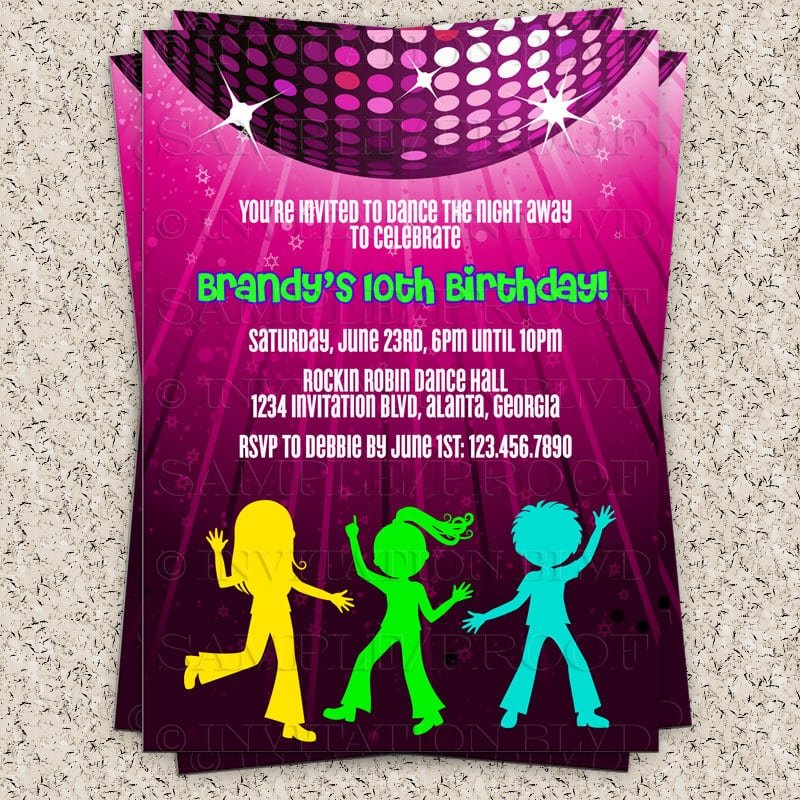 Printable Disco Invitation Free