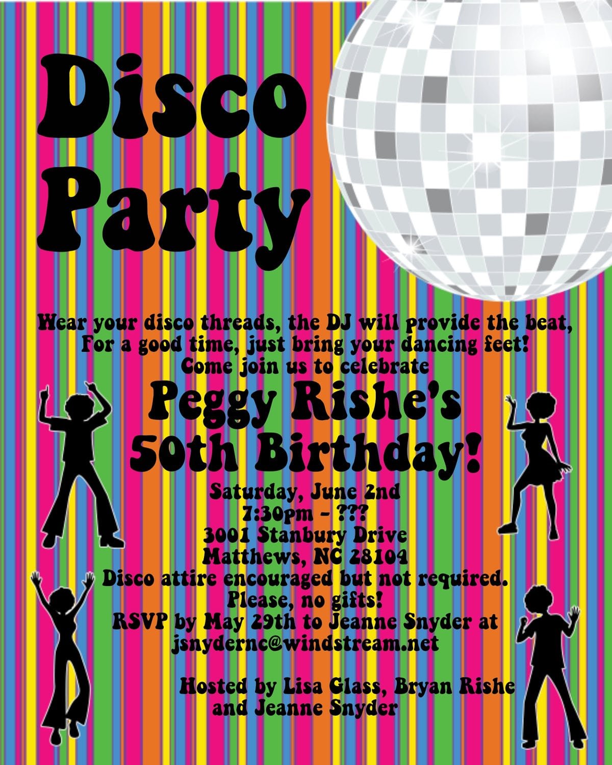 Roller Disco Party Invitation Template
