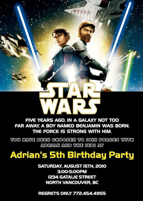 Star Wars Lego Invitations Free