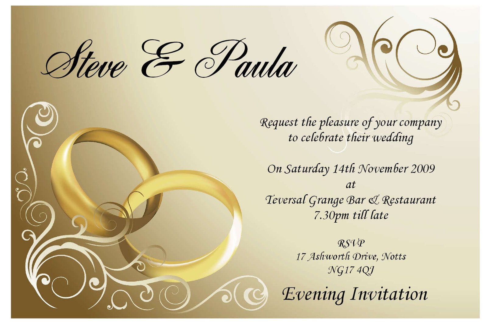 Wedding Invitation Card Template