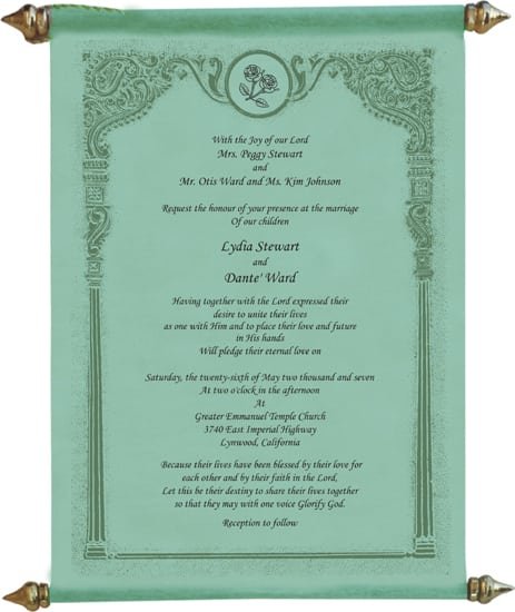 Wedding Invitation Formats In English