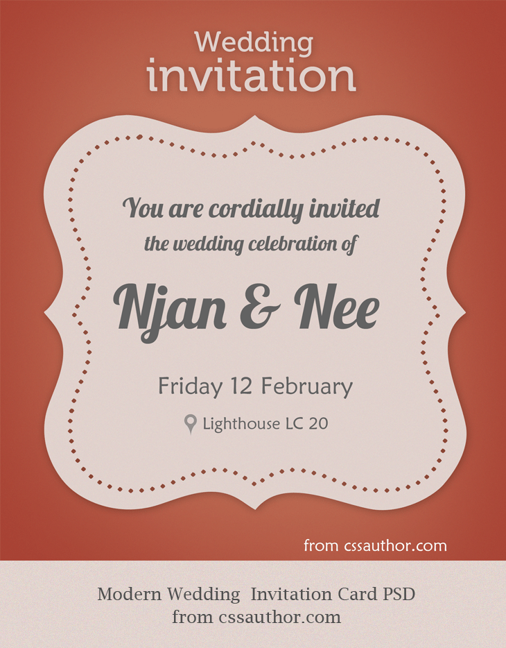 Wedding Invitation Cards Psd Files Free Download