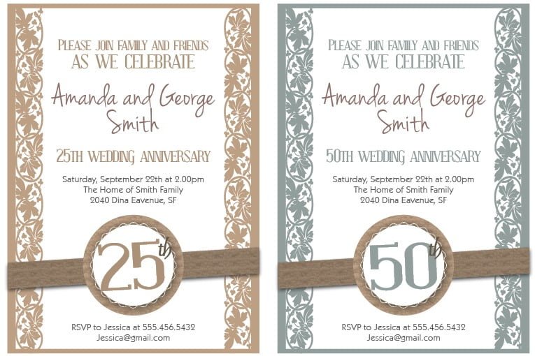 60th Wedding Anniversary Invitations Free Templates Epic With 60th