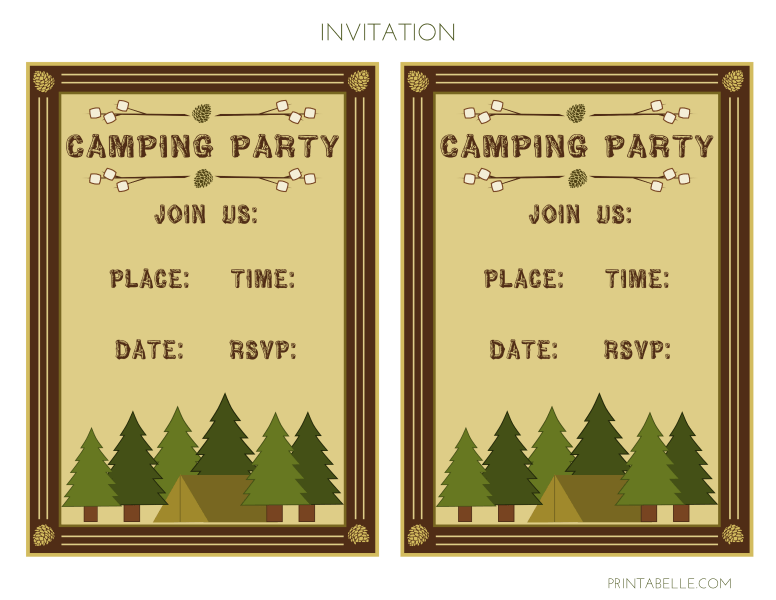 Free Camping Birthday Invitation Format Of Camping Invitation