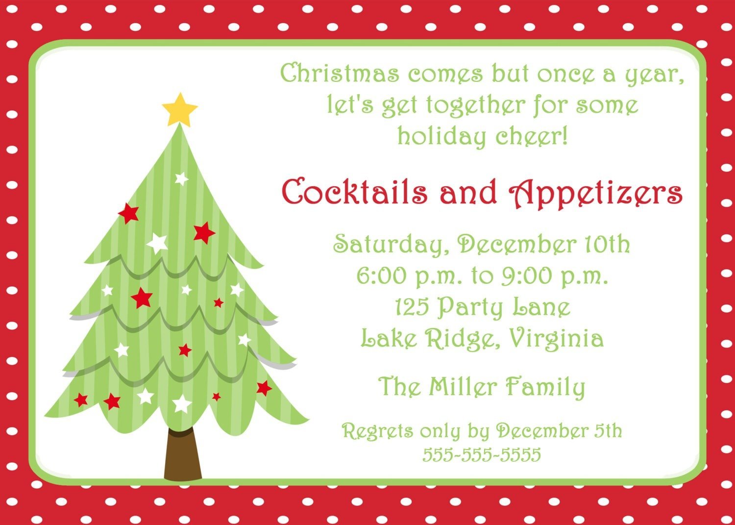 Christmas Party Invitations Templates