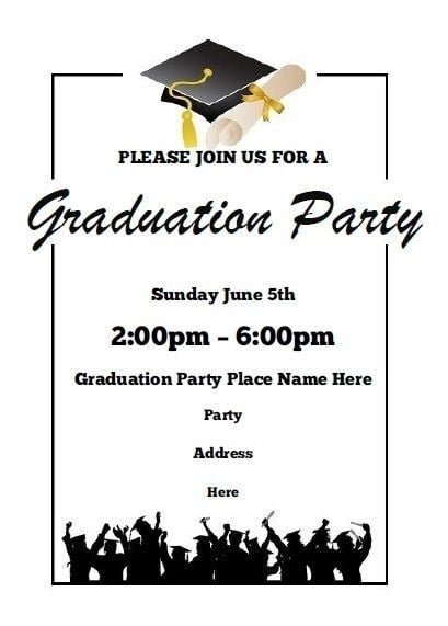 Free Graduation Party Invitation Template Lovely Free Graduation
