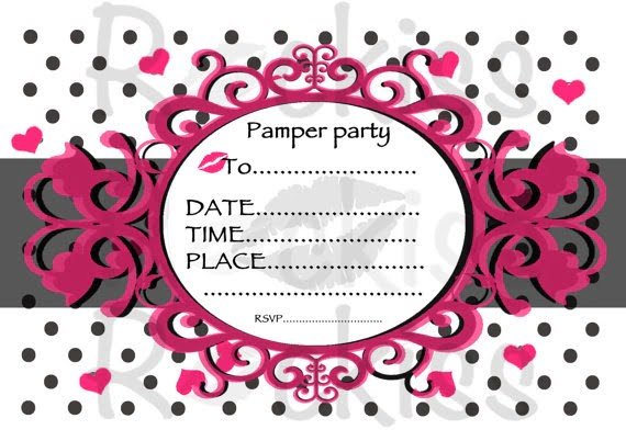 Luxury Pamper Party Invite Template