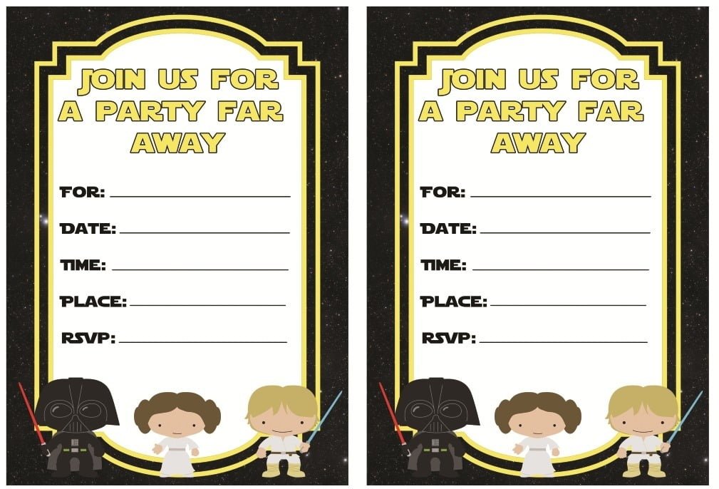 Star Wars Invites Printable