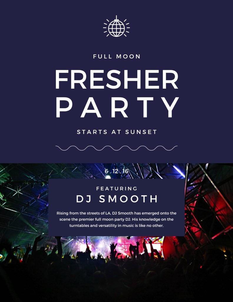 Freshers Party Sample Invitation Card Designs