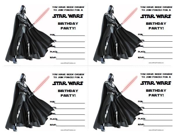 Star Wars Party I Simple Free Star Wars Party Invitations