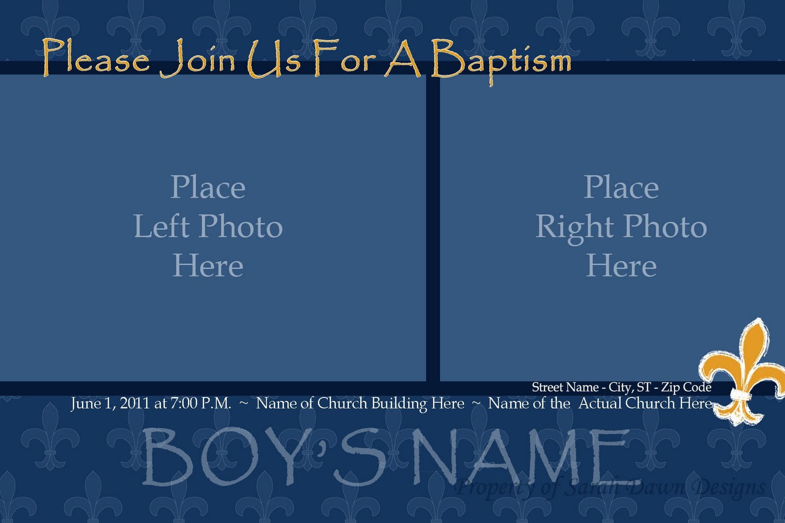 Baptism Invitation Blank Template Free Download 6976