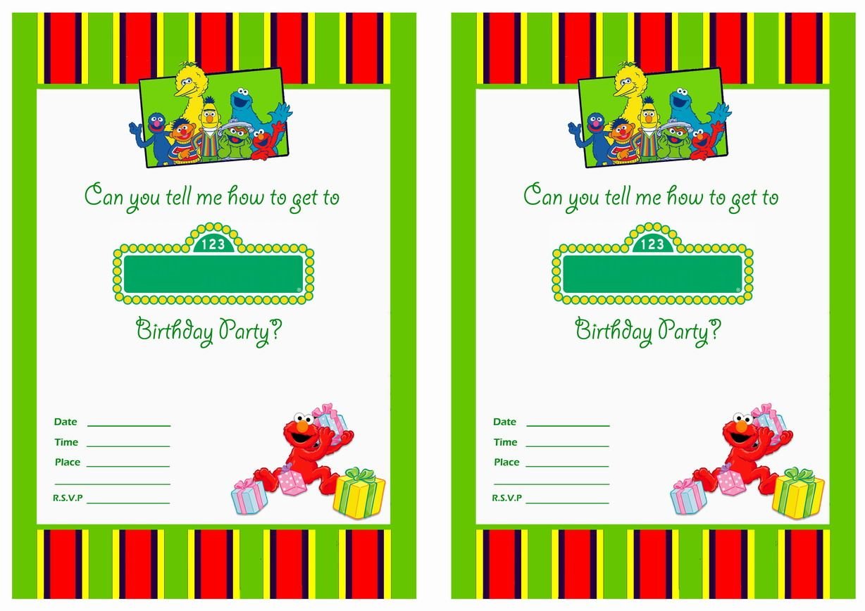 Get Free Printable Sesame Street 1st Birthday Invitations