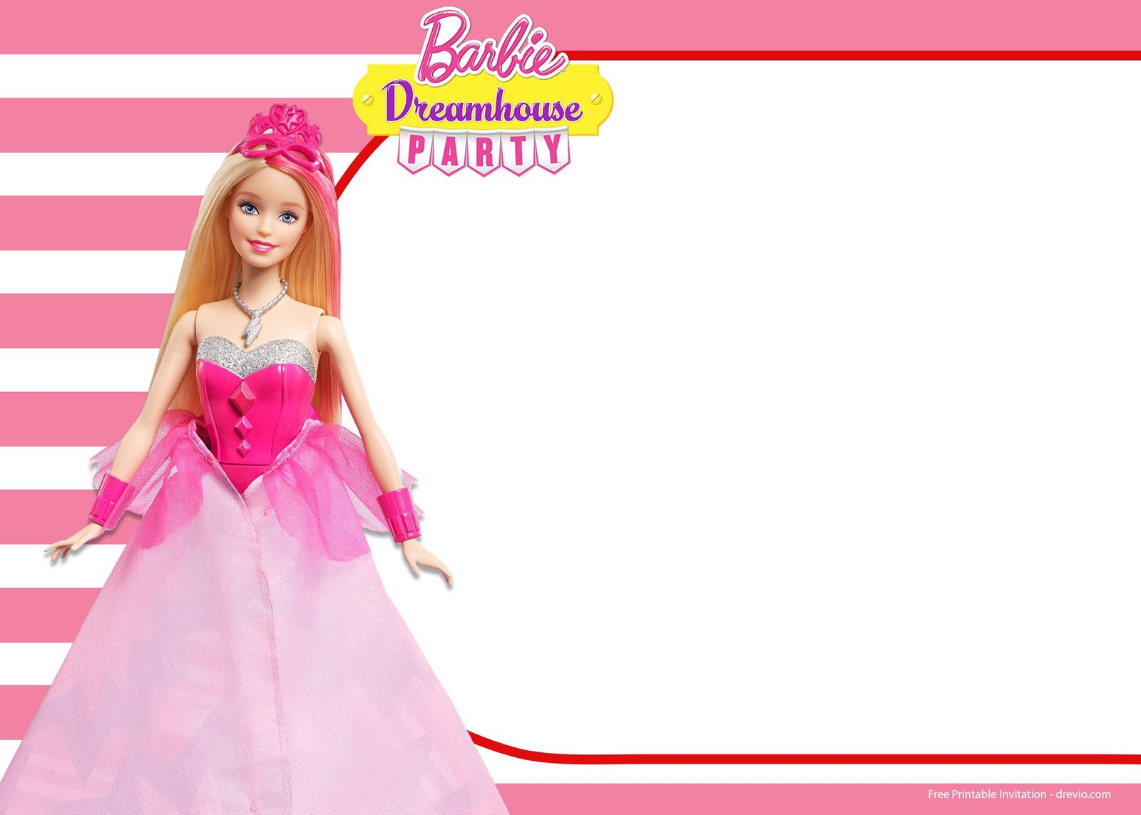 Acbbefccec Cool Free Barbie Invitation Templates
