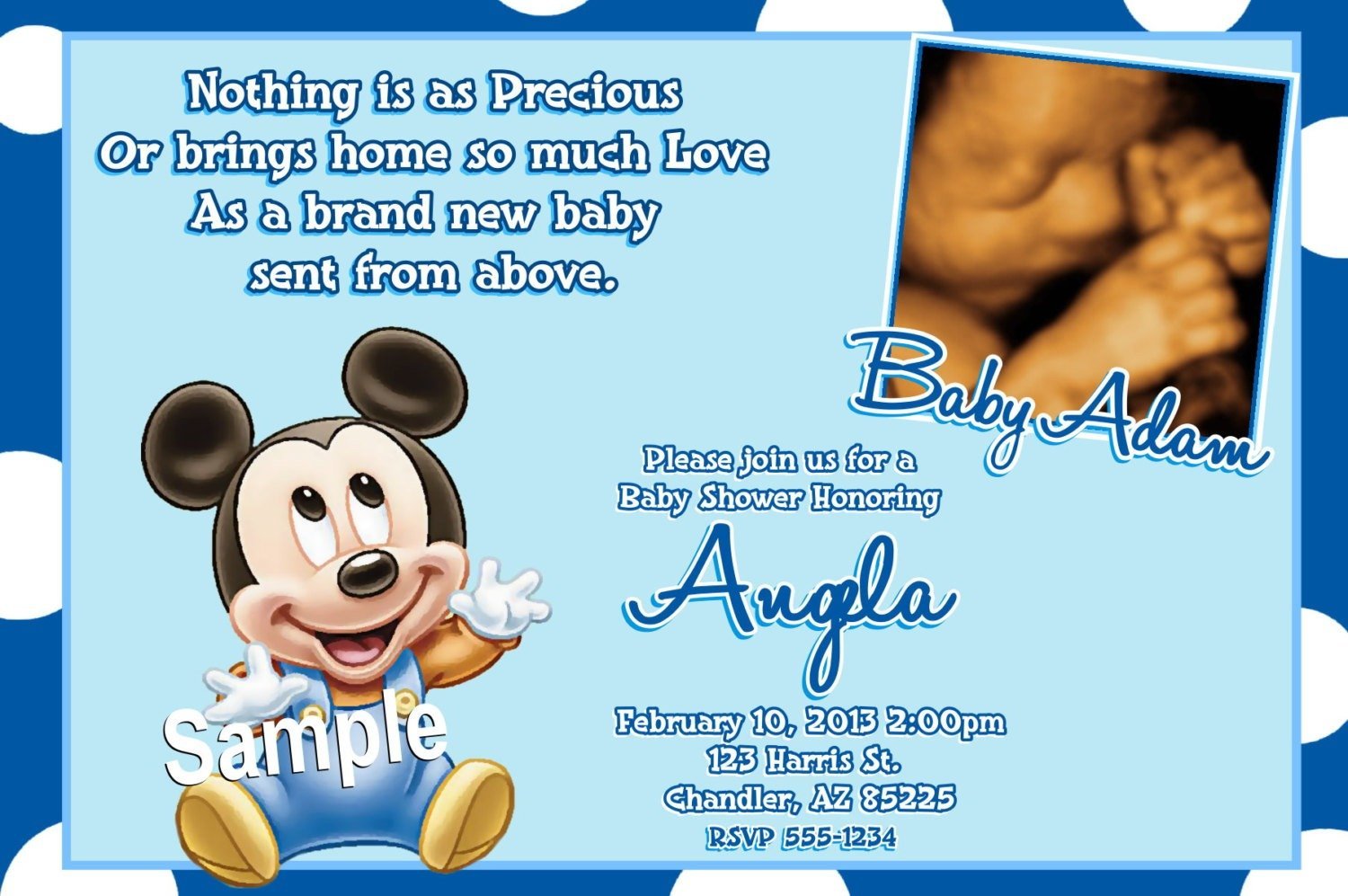 Baby Mickey Mouse Background For Christening 5 Â» Background Check All