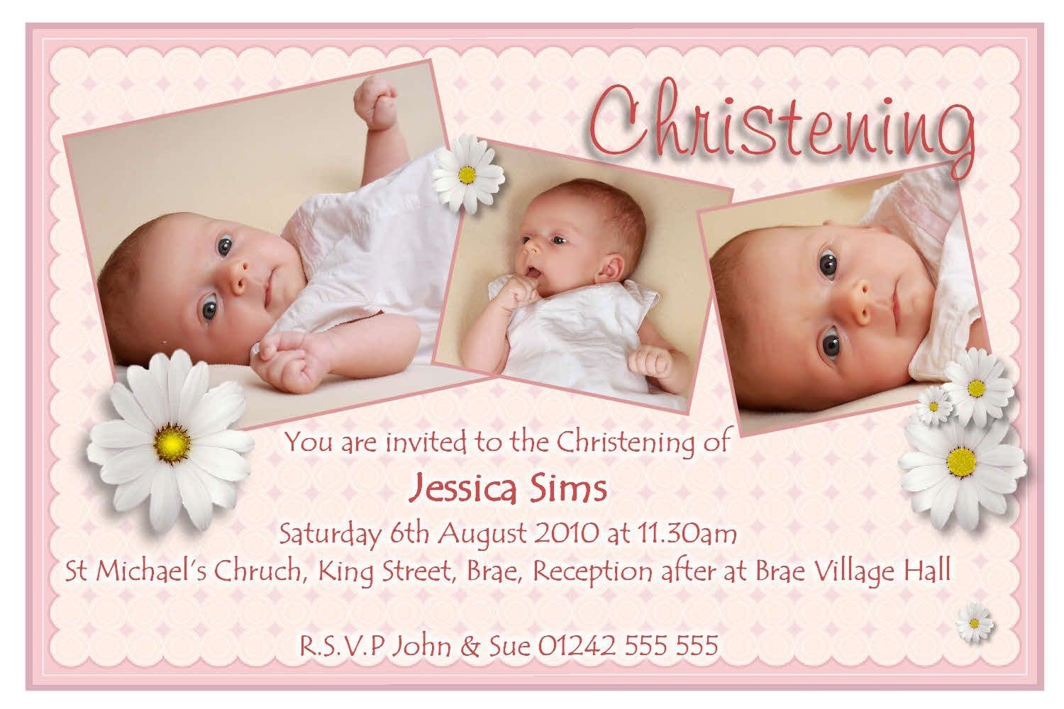 Baptism Invitation Sample