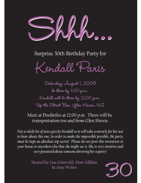 Surprise Birthday Party Invitations Templates Free Download 9