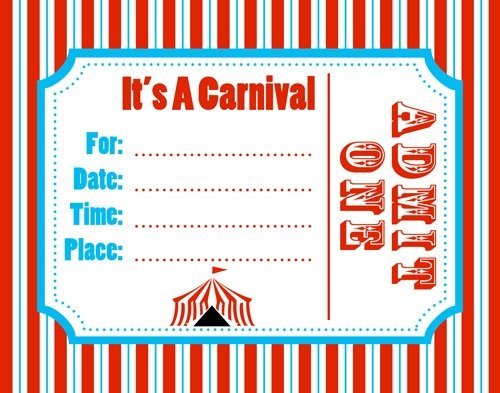 Carnival Invites Trend Circus Birthday Invitation Template Free