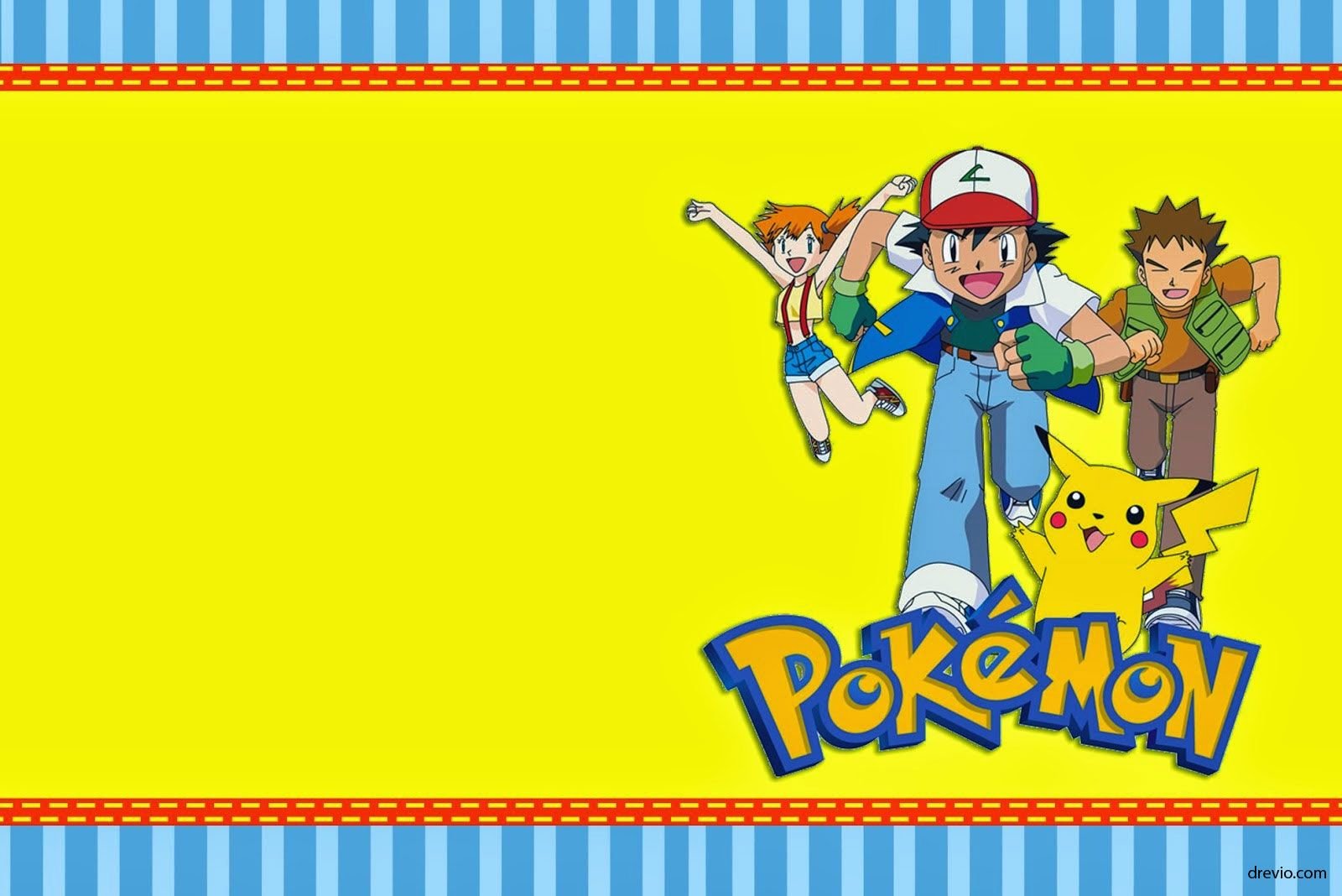 Dbeeffceaeecdee Perfect Pokemon Invitation Template