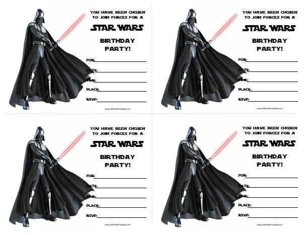 Dcfabfabfab Trend Star Wars Birthday Party Invitations Printable