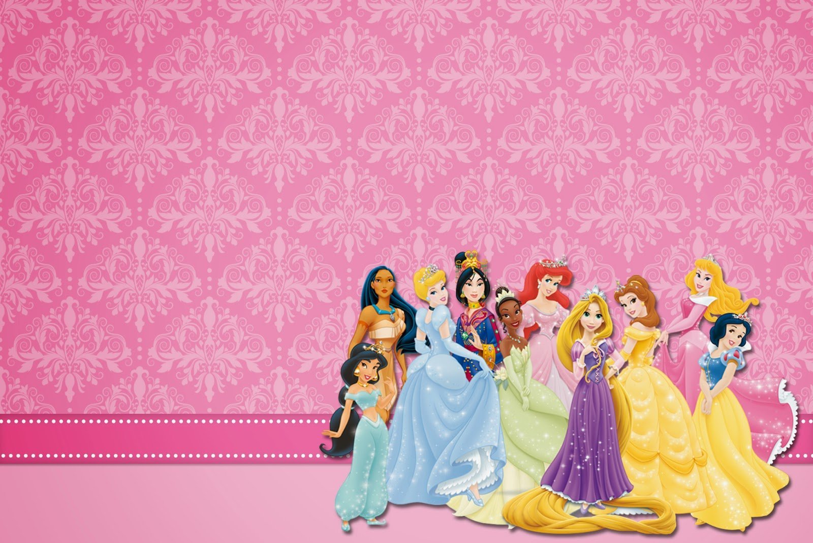 Disney Princess Party  Free Printable Party Invitations