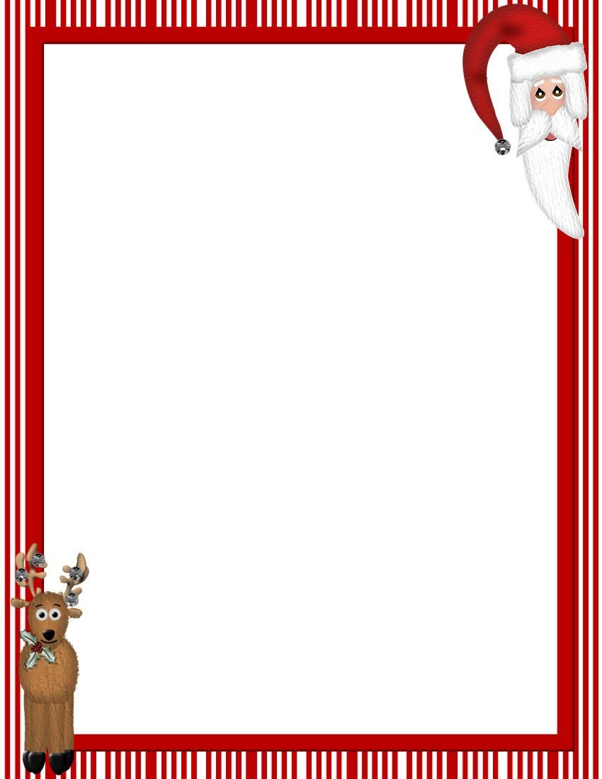 Free Printable Christmas Stationary Borders