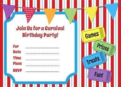 Free Circus Birthday Invitations Printables Free Carnival