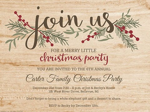 14 Free Diy Printable Christmas Invitations Templates  24700500683