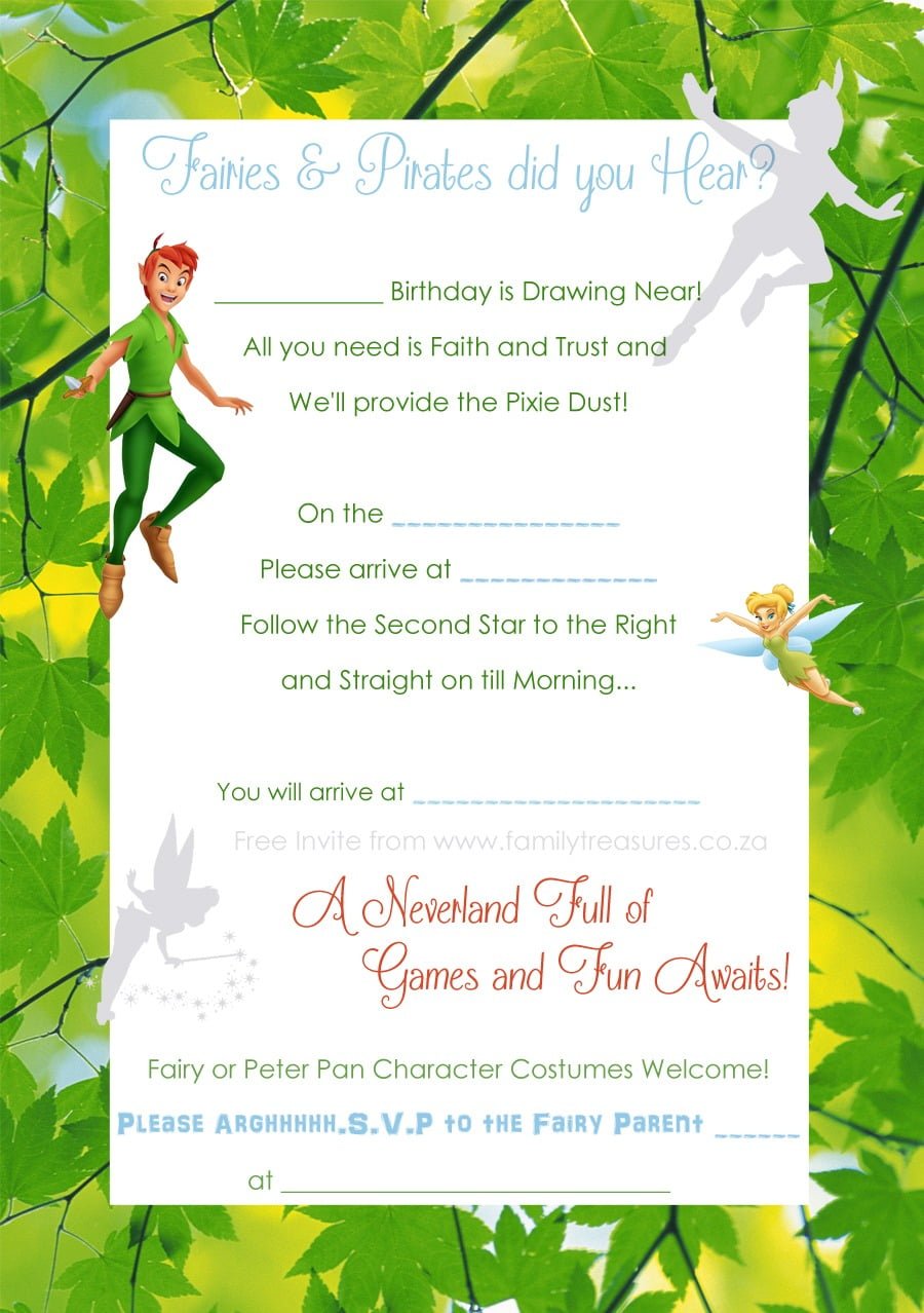 Peter Pan And Tinkerbell Party