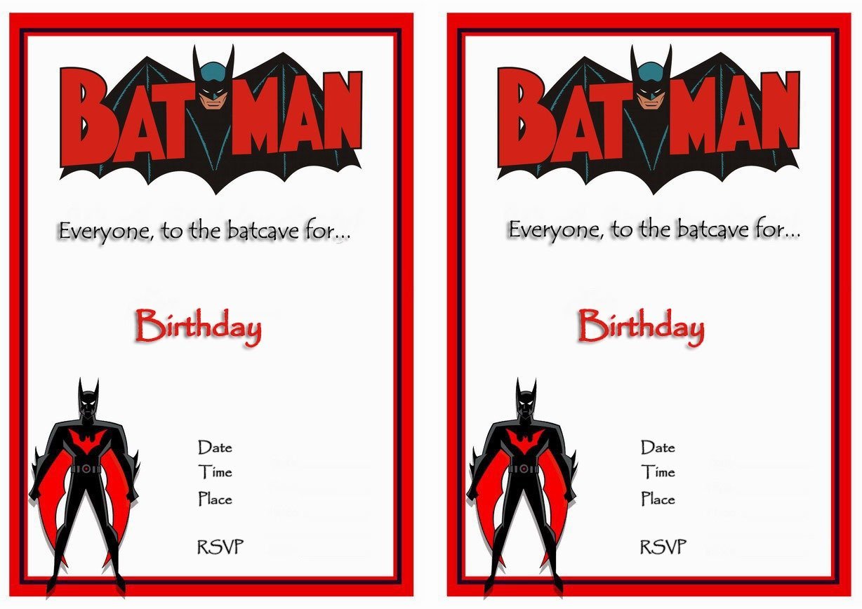 9 Awesome Batman Birthday Invitations