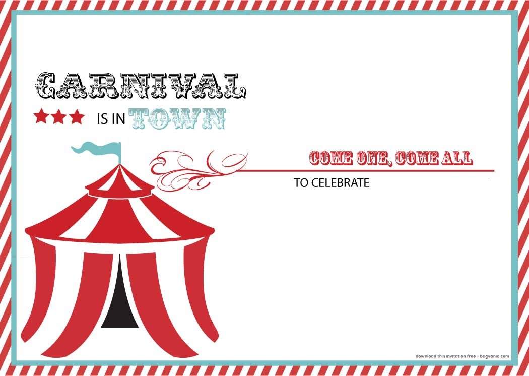 Daaacaaafcb Carnival Birthday Party Invitations Free Carnival