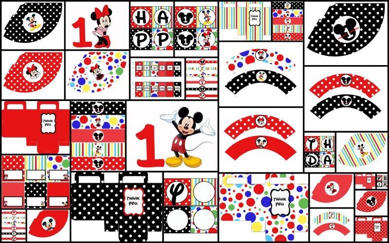Big Mickey Mouse Party Printable Kit  Mickey Mouse Party
