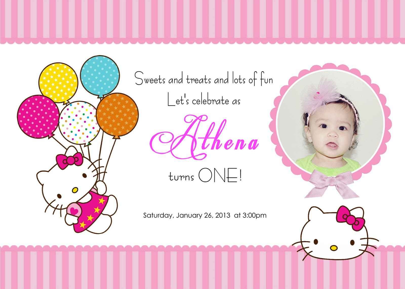 Inspirational Hello Kitty Party Invitations 32 About Remodel