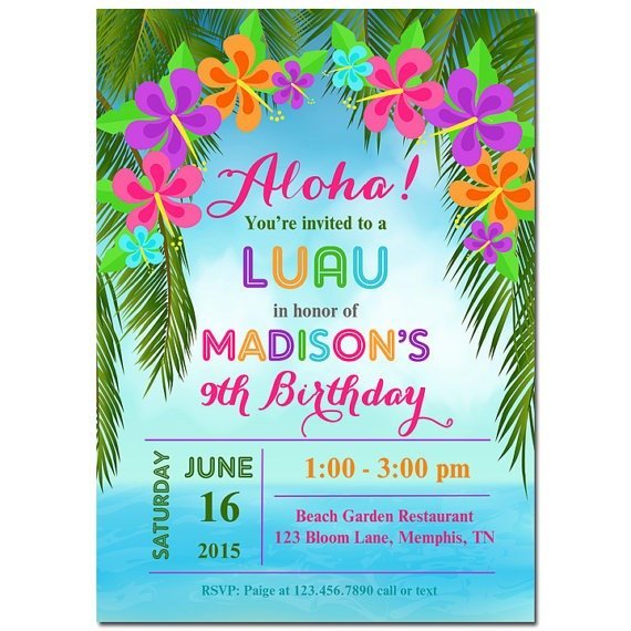 Like This Item Luau Invitation Printable Or Printed With Free