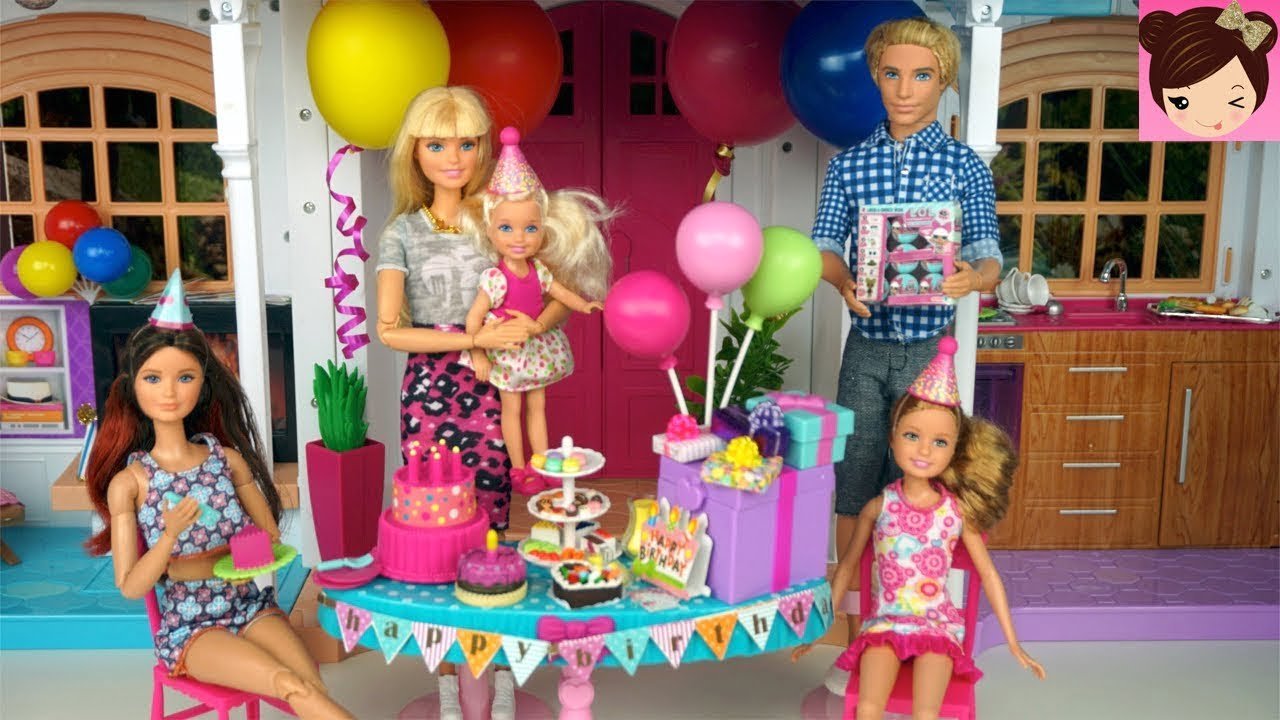 Barbie Chelsea Birthday Party Routine In Hello Dream House