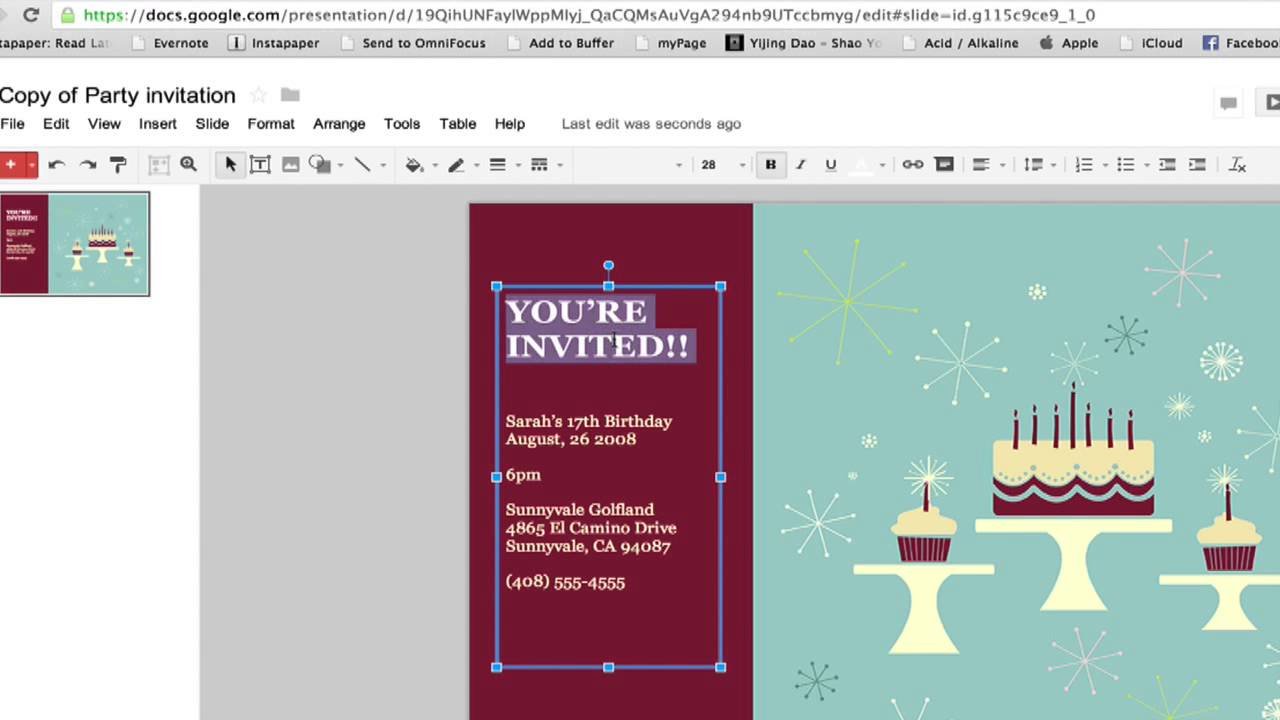 How To Create A Party Invitation In Google Documents   Google