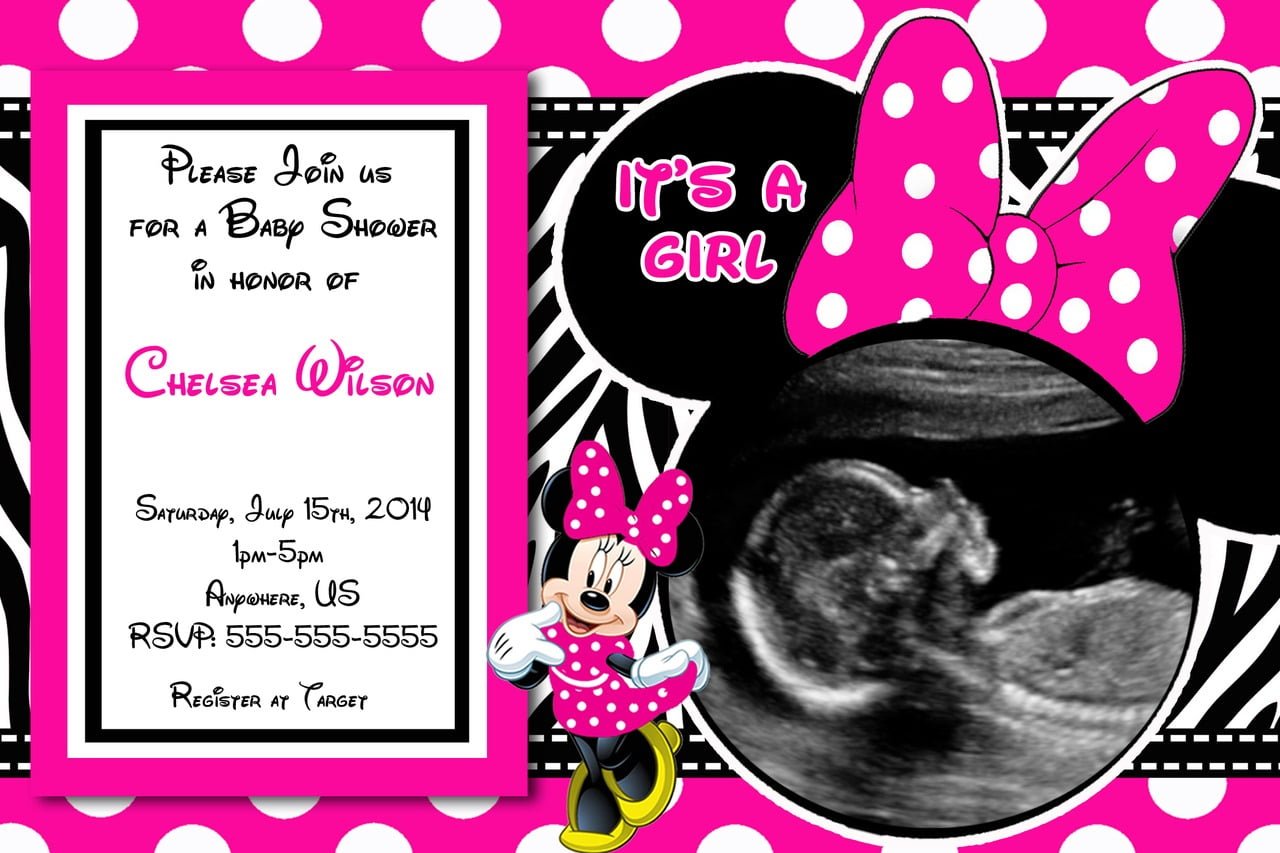 Minnie Mouse Baby Shower Invitation Maker