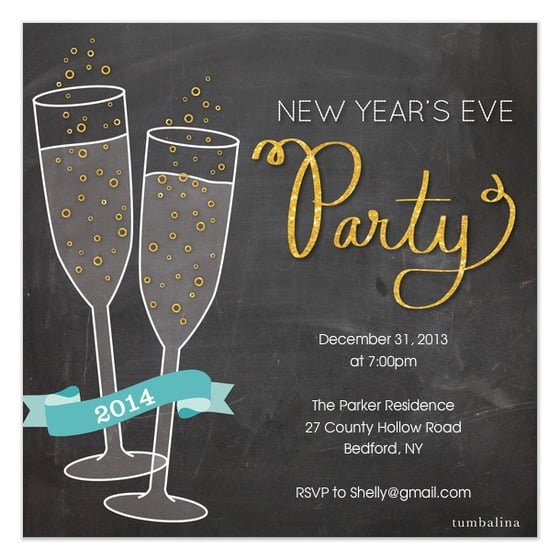 Personalise Your New Years Invitation Template Download Popular