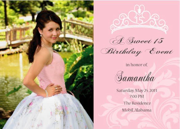Quinceanera Invitation Templates Free Vintage With Quinceanera